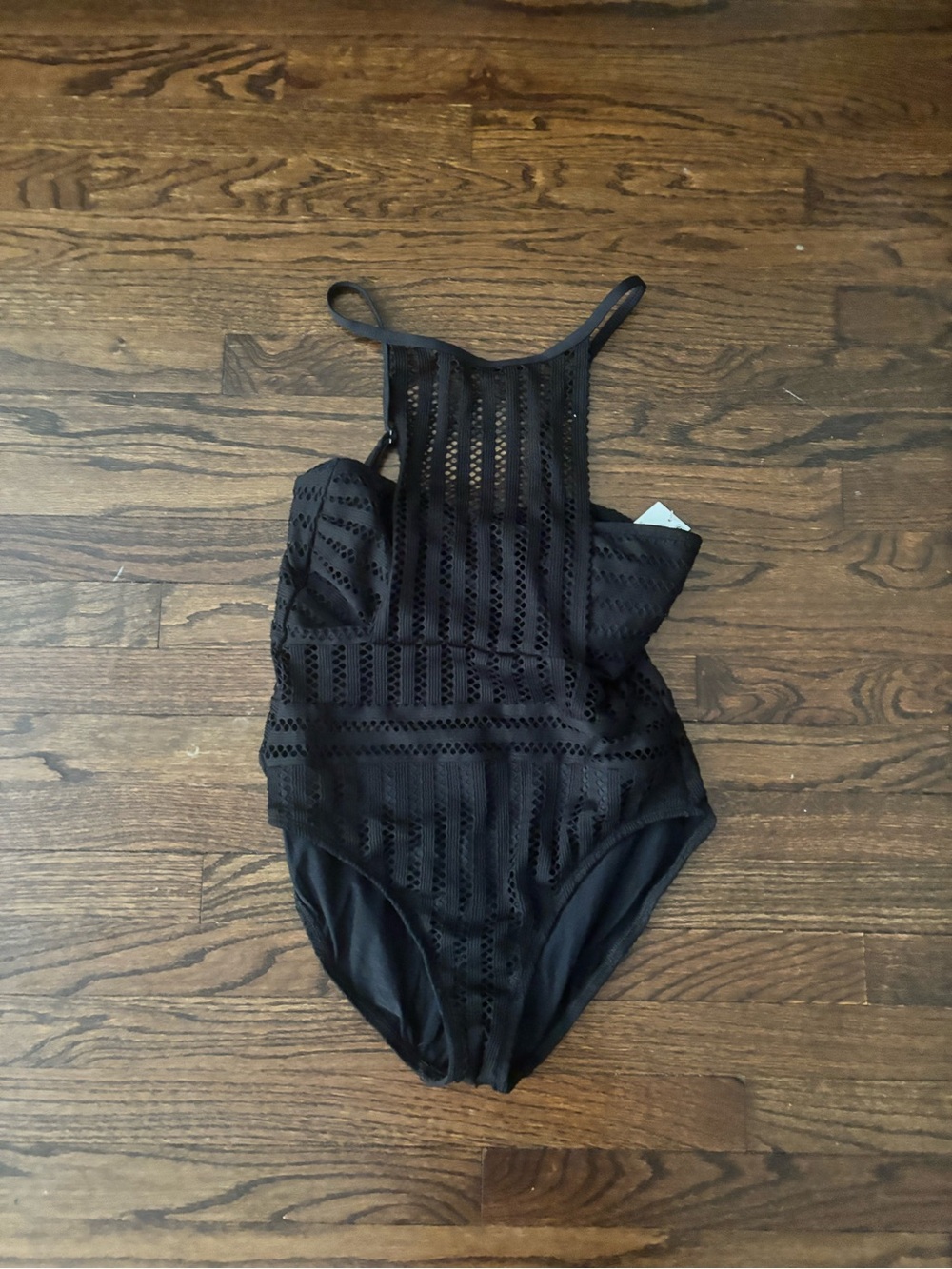 NWT Kenneth Cole Tough Luxe High Neck Swimsuit Size L